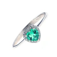 Anello Fanton Gioielli Donna ANELLI SMERALDO in Oro bianco Smeraldo 0.34 Ct ANOR-233-52 - ANOR-233-52